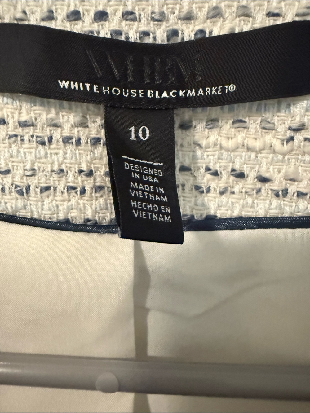 White House Black Market Bouclé Tweed Jacket – Size 10 - Picture 5 of 9